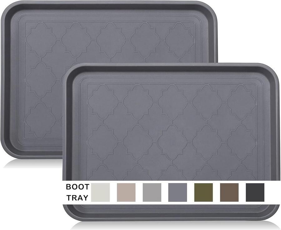Set van 2 Waterdichte Laarzenbakken voor Binnen en Buiten