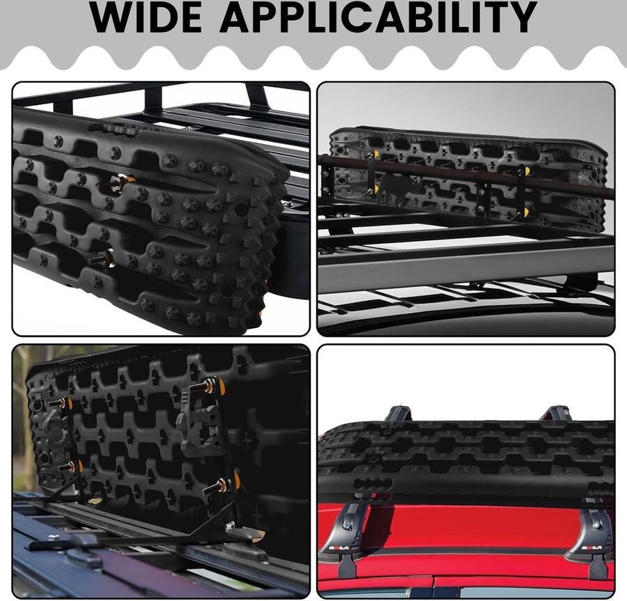 Set van 2 zandplaten voor camper starthulp en offroad tractie voor aanhanger bandenladder antislipband