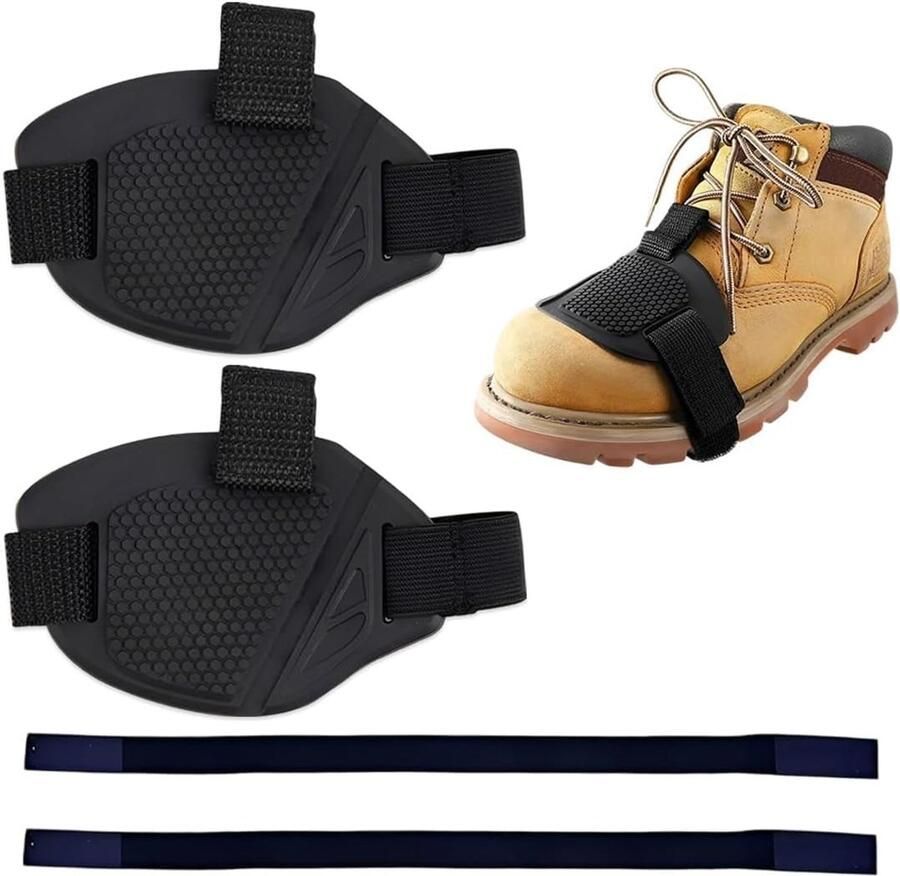 Set van 2 Zwarte Motor Schoenbeschermers Antislip met Verstelbare Sluiting Geschikt voor Motorlaarzen Sneakers en Werk Schoenen Duurzaam en Bescher d
