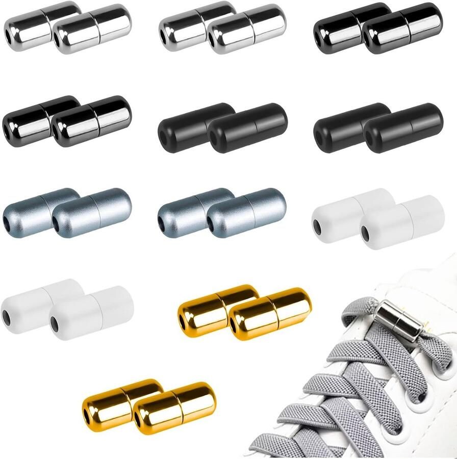 Set van 24 metalen capsules voor veters snel loslaten ideaal voor volwassenen en kinderen perfect voor sneakers en casual schoenen