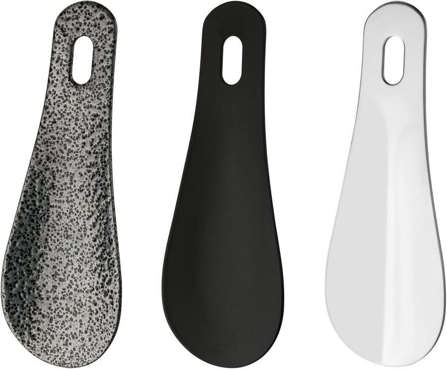 Set van 3 Metalen Schoenlepels Roestvrijstaal Draagbaar voor en