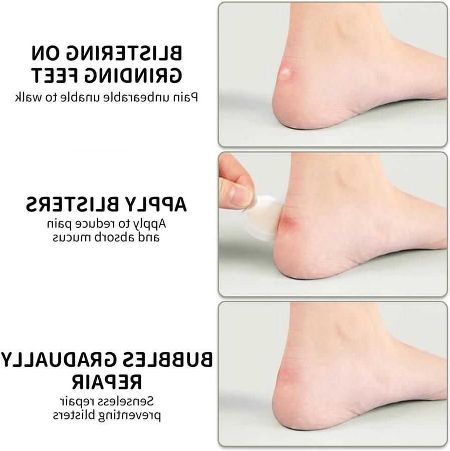 Set van 30 Hydrocolloïde Blisterpleisters voor Wandelen Hakken Tenen en Vingers Waterdichte Patches voor Snelle Genezing