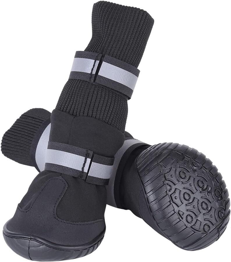 Set van 4 Antislip Hondenlaarzen voor Grote Honden Bescher de Boots voor Buitenactiviteiten