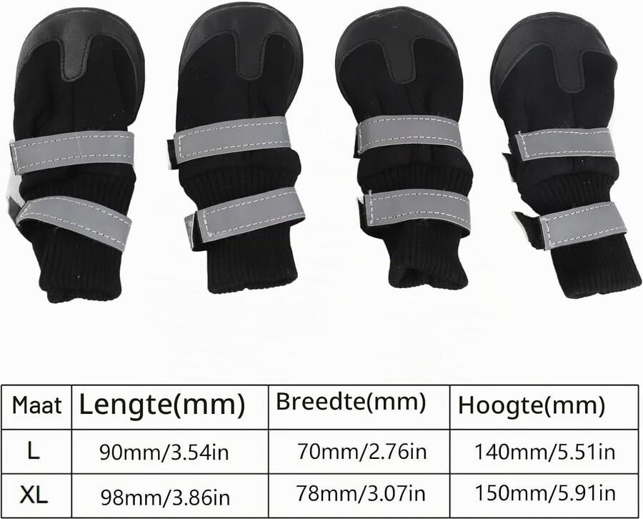 Set van 4 Antislip Hondenlaarzen voor Grote Honden Bescherming Comfort en Duurzaamheid