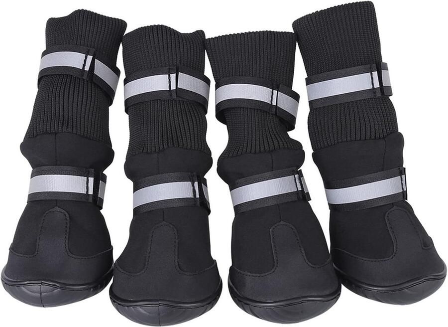 Set van 4 Antislip Hondenlaarzen voor Grote Honden Bescherming Comfort en Grip