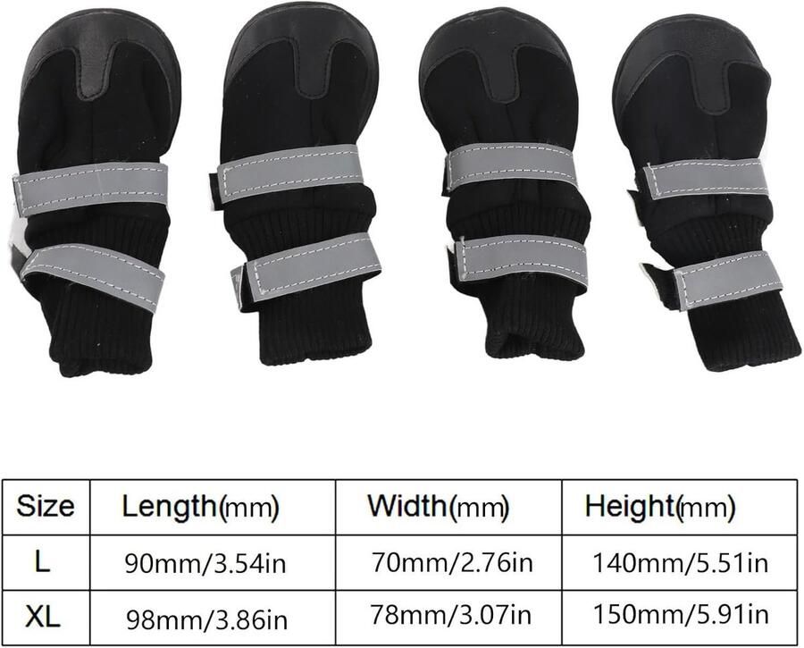 Set van 4 Antislip Hondenlaarzen voor Grote Honden Bescherming Comfort en Grip