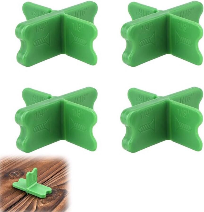 Set van 4 duurzame ABS afstandhouders voor vlonderplanken met verschillende diktes (0 16 0 32 0 48 voor een perfecte en stevige plaatsing van hardhout