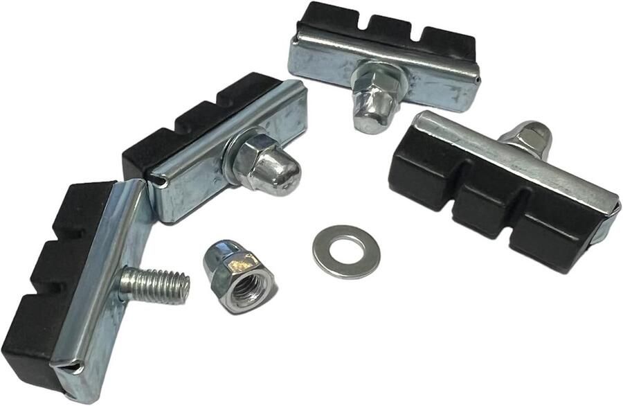 Set van 4 Fietsschoenen Remblokken 40 mm met Moer en Ring voor Fiets