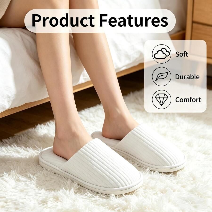 Set van 4 paar gastenpantoffels pantoffels voor gasten bezoekersslippers eenmalig gebruik universele maat hotelslippers voor reizen hotels gasten housewarmingsfeesten