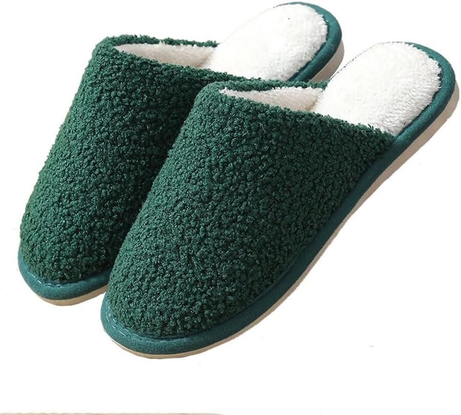 Set van 4 Paar Pantoffels Gastenpantoffels Antislip Wasbaar Winter Warm Pluche Uniseks Slippers Damesschoenen Pantoffels Binnenpantoffels