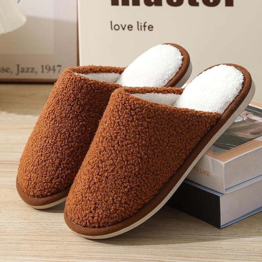 Set van 4 Paar Pantoffels Gastenpantoffels Antislip Wasbaar Winter Warm Pluche Uniseks Slippers Damesschoenen Pantoffels Binnenpantoffels