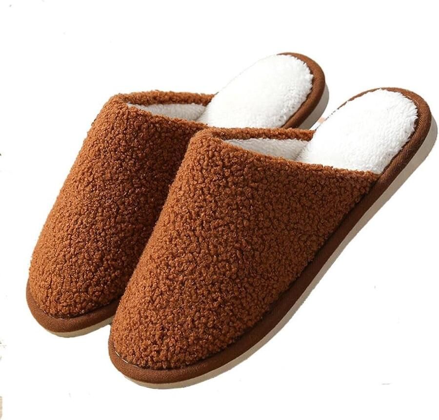 Set van 4 Paar Pantoffels Gastenpantoffels Antislip Wasbaar Winter Warm Pluche Uniseks Slippers Damesschoenen Pantoffels Binnenpantoffels