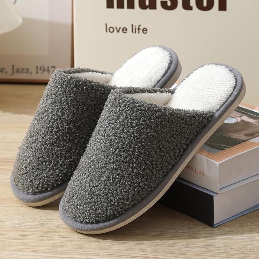 Set van 4 Paar Pantoffels Gastenpantoffels Antislip Wasbaar Winter Warm Pluche Uniseks Slippers Damesschoenen Pantoffels Binnenpantoffels