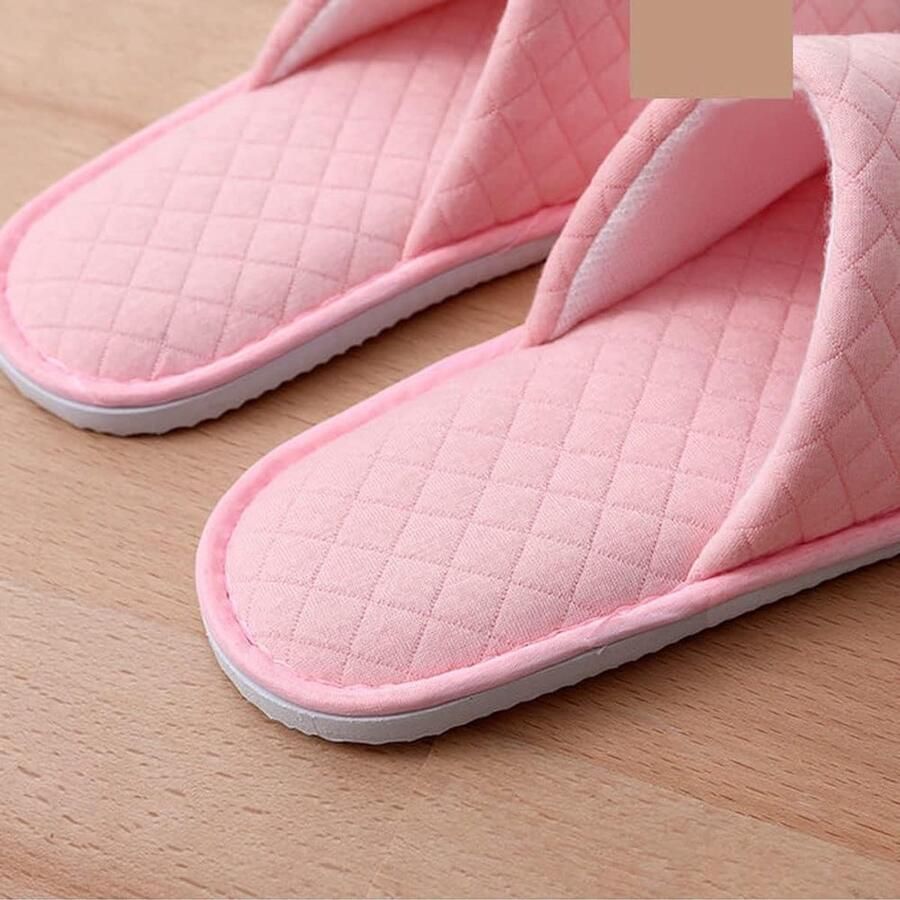 Set van 4 paar pantoffels gastenpantoffels winterpantoffels wasbaar zomerschoenen pantoffels vrijetijdsschoenen slippers voor dames