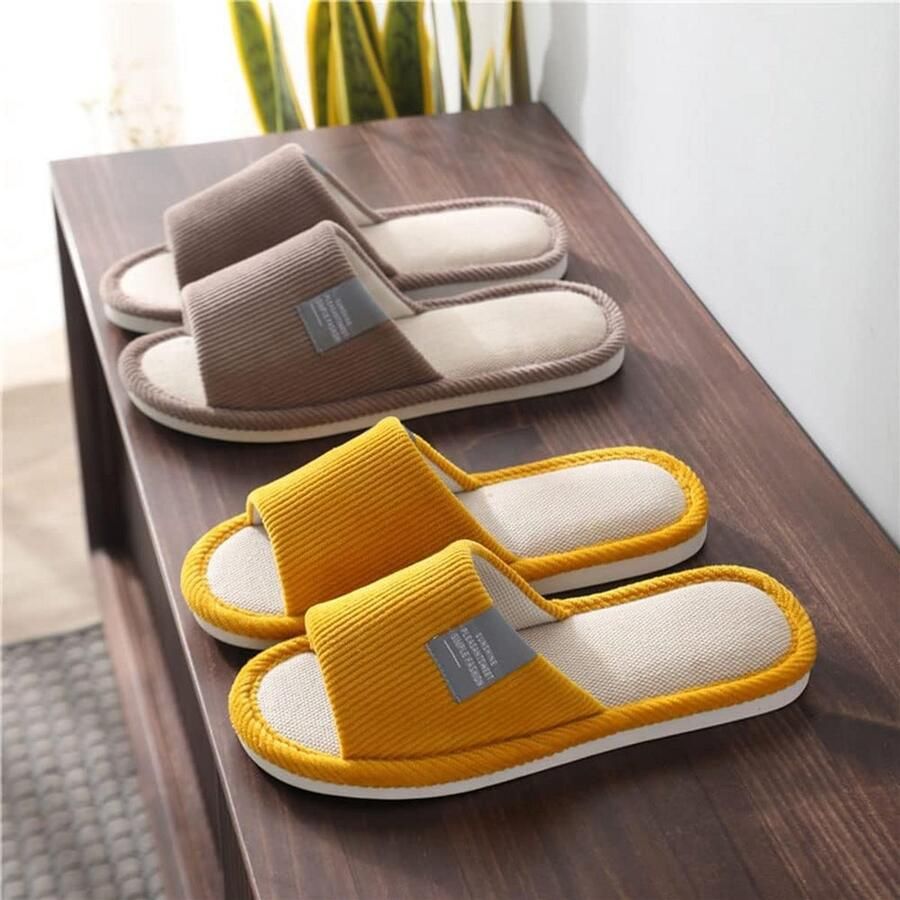Set van 4 Paar Wasbare Instapslippers voor en