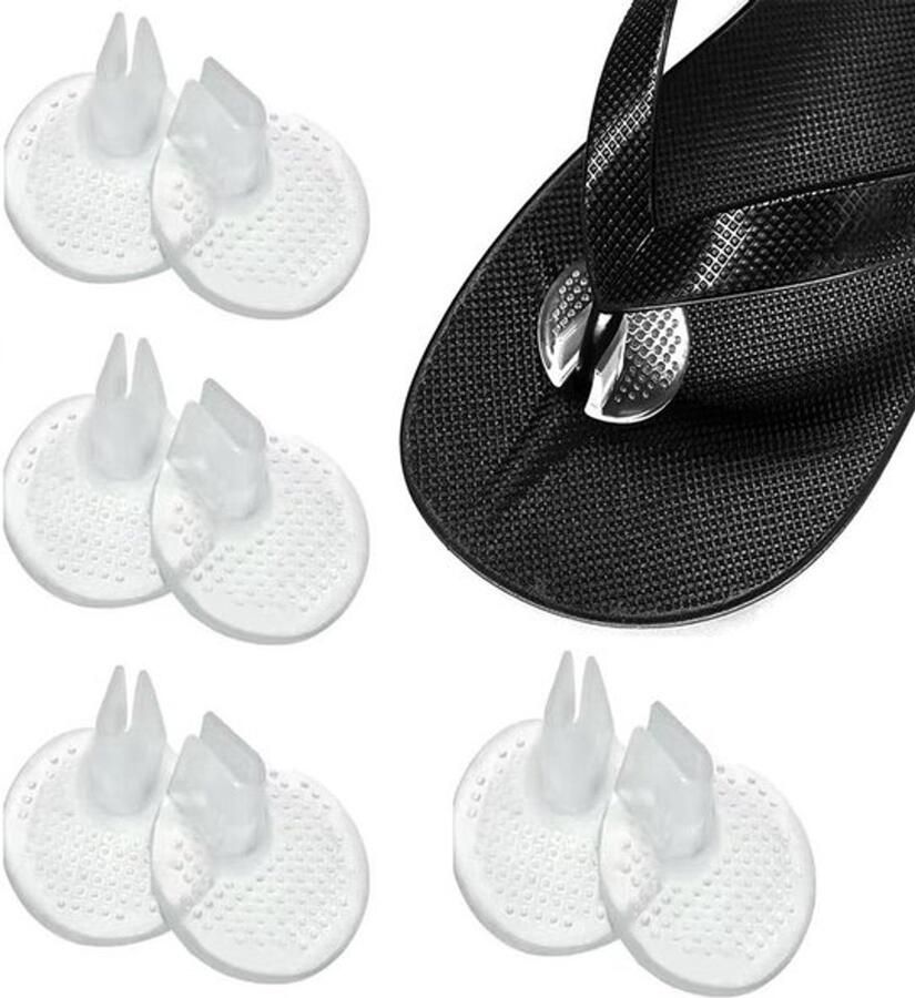 Set van 4 paar zachte siliconen teenbeschermers voor slippers en sandalen met gelkussentjes voor extra comfort en bescherming van de tenen bij nen en
