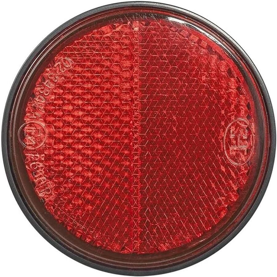 Set van 4 reflectoren rood rond zelfklevend met grondplaat voor meer veiligheid op de weg E4-getest Ø 58 mm