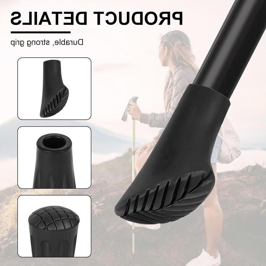 Set van 4 Rubber Wandelschoenen met sneeuw d voor optimale grip in modder vervangrubbers en trekkingstokken
