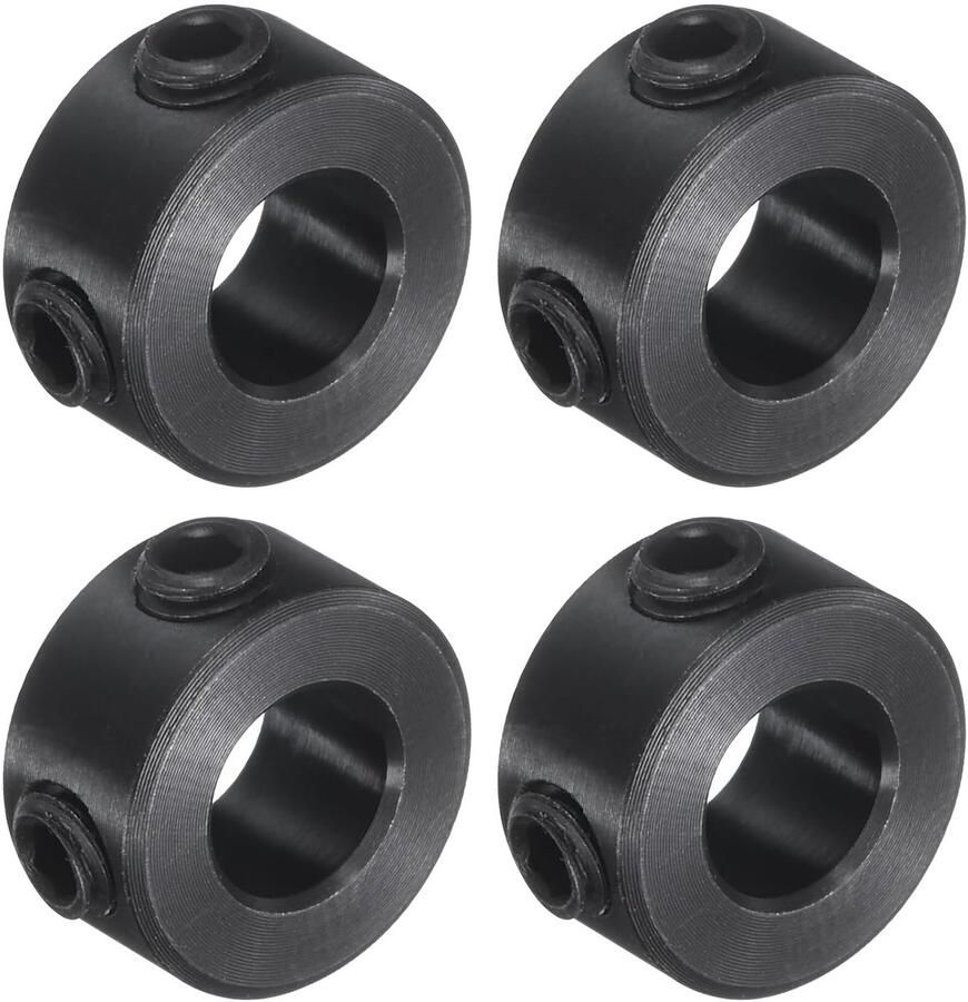 Set van 4 schroefkraag 6 mm boring 1045 stalen askraag 12 mm buitendiameter 6 mm brede asklemklem voor lineaire stanggolfgeleiding