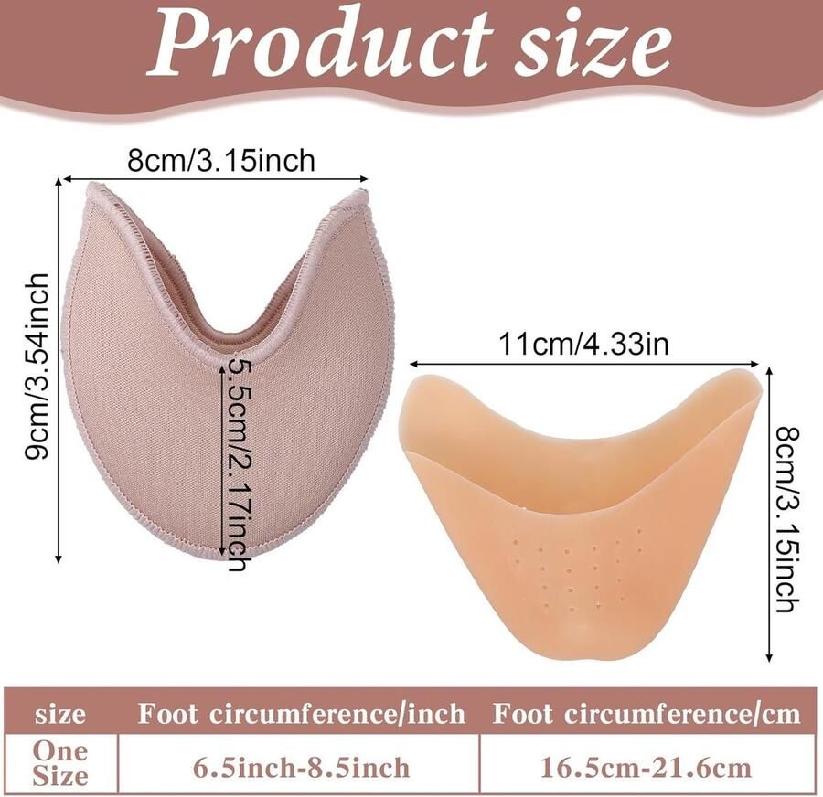 Set van 4 Siliconen Teentjes voor Ballett schoenen Bescherming voor Teentjes Gel Kussentjes voor Ballett Dansers en Meisjes Ideaal voor Pointe Schoenen en Dansoefeningen