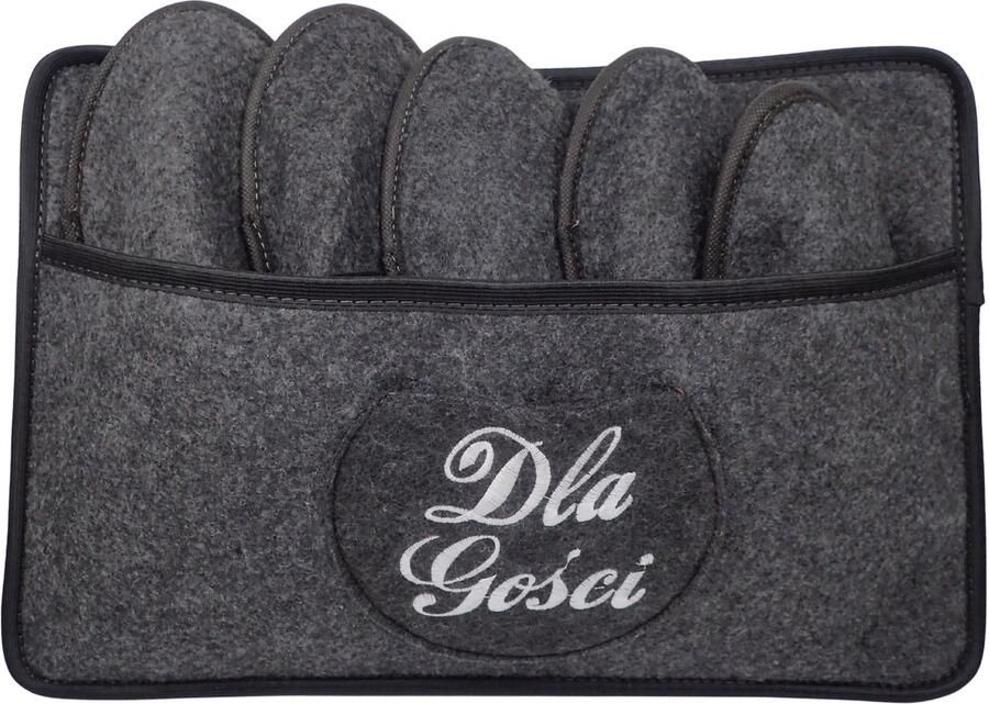 Set van 5 Paar Vilten Pantoffels