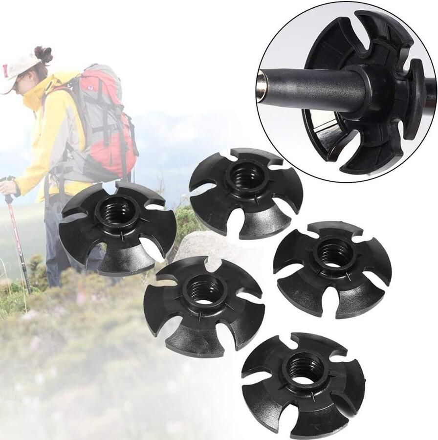 Set van 5 Verstelbare Wandelschoenen met Rubberen Tips voor Trekking Hiking en Visserij Accessoires