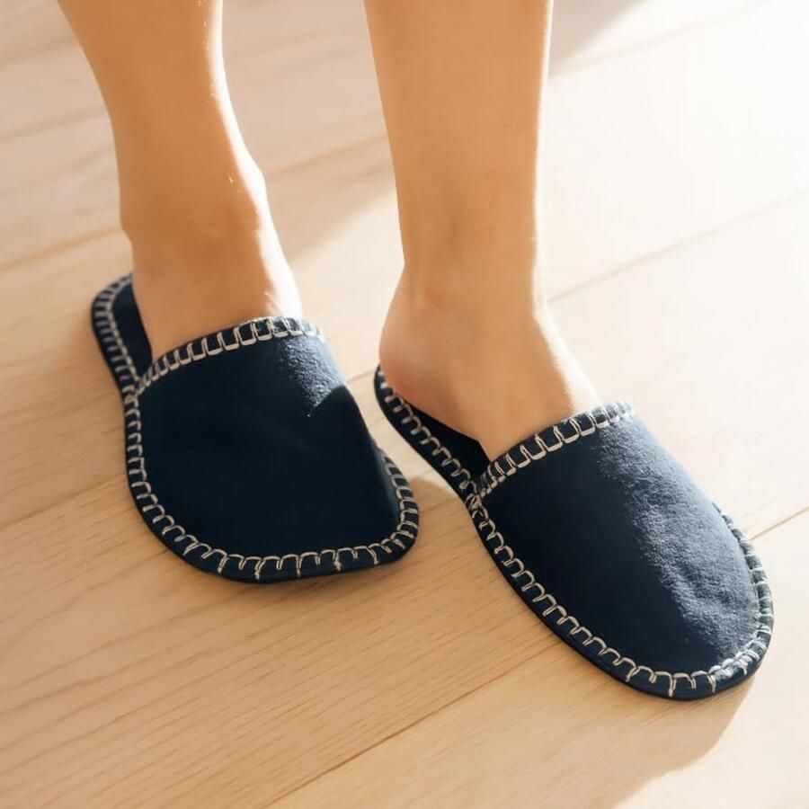 Set van 6 Gastenslippers met Draagtas Vilt Slippers met Antislip Zool Ideaal voor Thuis Hotel en Sauna Comfortabele en Stijlvolle Slippers voor Bezoekers