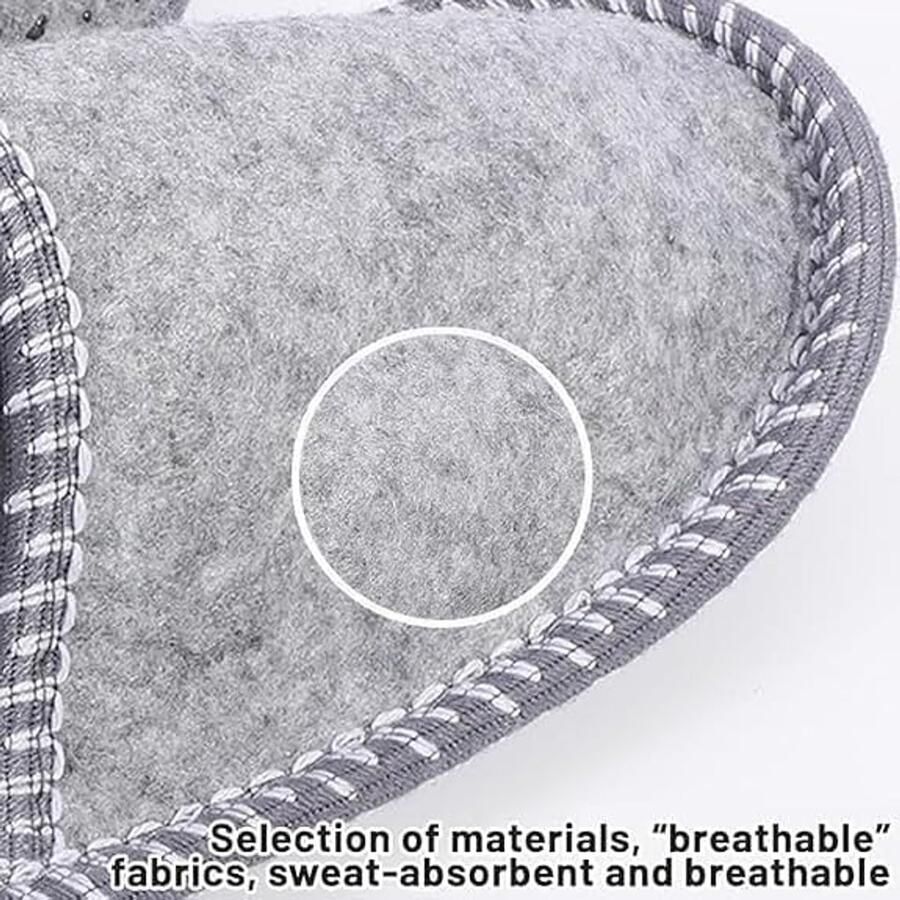 Set van 6 paar vilten gastenpantoffels antislip pantoffels vilten pantoffels voor gasten pantoffels voor familie spa hotel reizen uniseks wit EU X-Breed