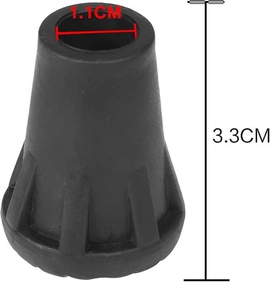 Set van 6 Rubber Pads voor Wandelschoenen Trekkingstokken en Accessoires voor Buitenactiviteiten