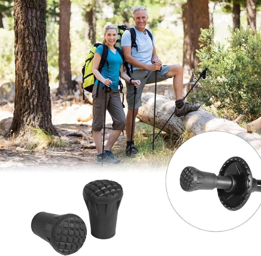 Set van 6 Vervangende Tips voor Wandelschoenen Bescherming voor Trekkingstokken Hiking en Outdoor Activiteiten