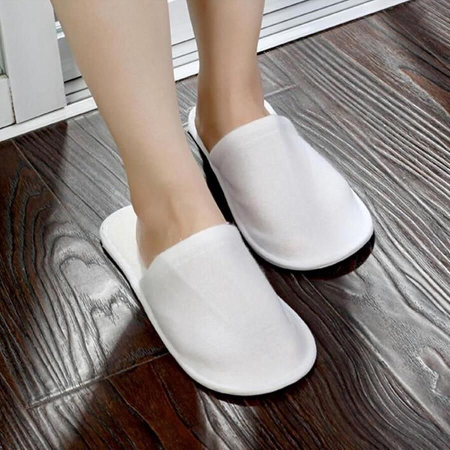 Set van 6 Wegwerpslippers voor Hotelgebruik Badslippers voor Gasten Comfortabele en Hygiënische Slippers