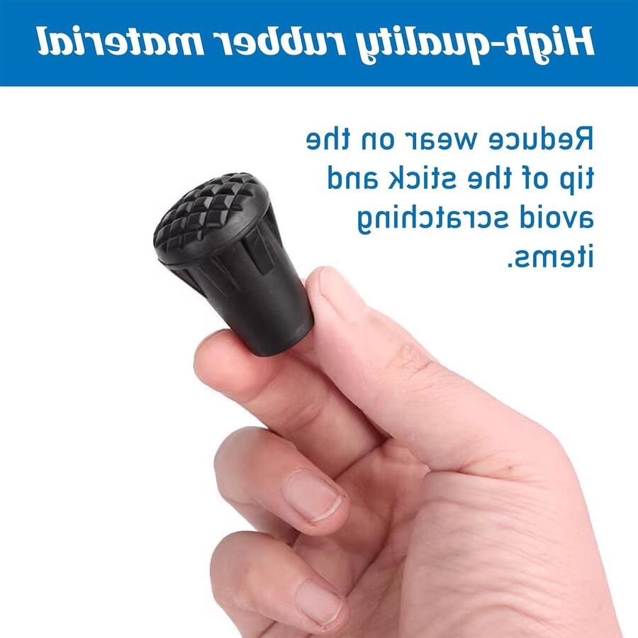 Set van 8 Rubber Buffers voor Wandelschoenen Geschikt voor Asfalt en Alle Trekkingstokken Verhoogt Comfort en Grip tijdens Hiking en Trekking