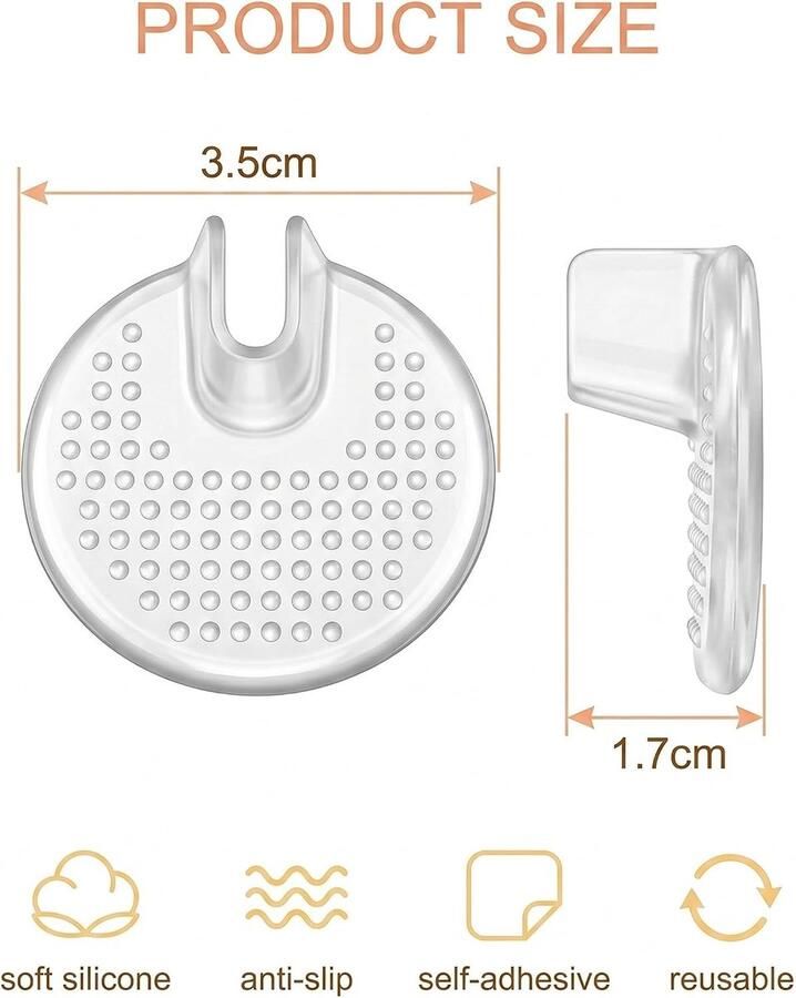 Set van 8 Siliconen Tussenvoetjes voor Comfortabele Sandalen Bescherming tegen Schram en Blaren