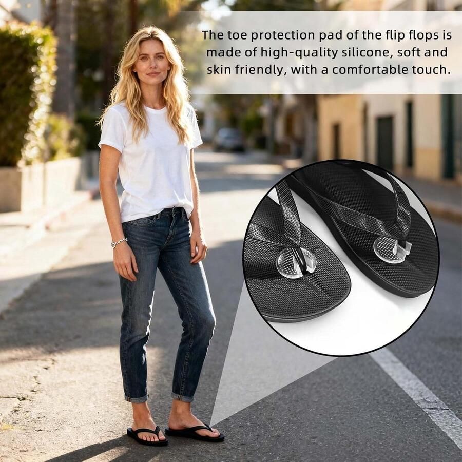Set van 8 Transparante Siliconen Tussenruimte voor Tenen Comfortabele en Herbruikbare Tenenbeschermers Antislip en Antiwrijvingspads voor Flip Flops en Sandalen