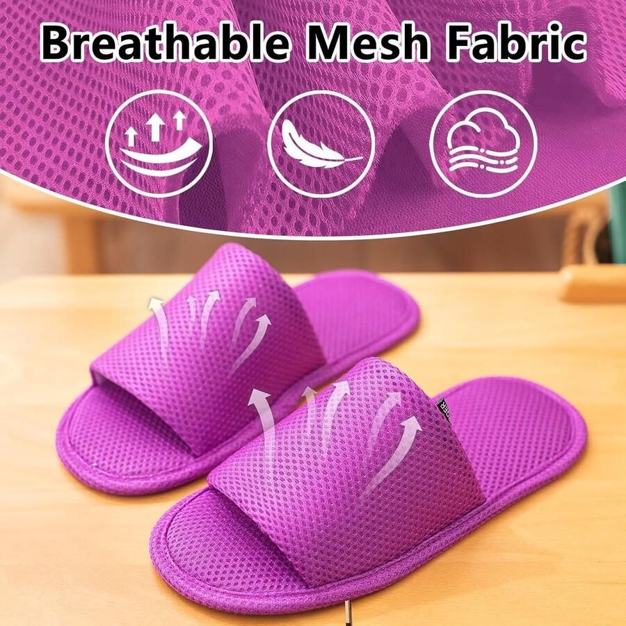 Set Wasbaar Antislip Ademend Hotelslipper Pantoffels voor Spa Reizen Verschillende Maten en Kleuren