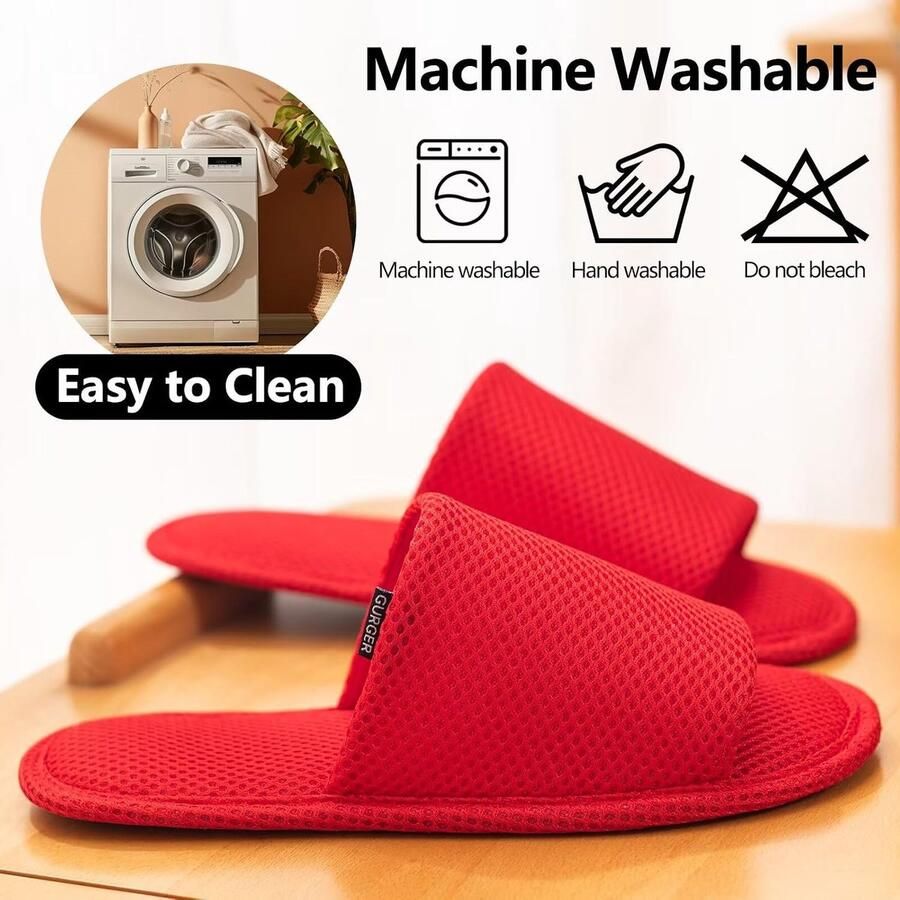 Set Wasbaar Antislip Ademend Hotelslipper Pantoffels voor Spa Reizen Verschillende Maten en Kleuren