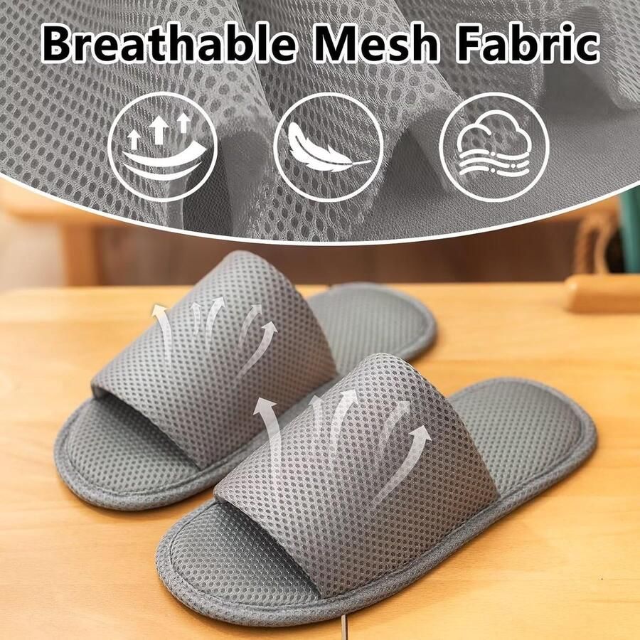 Set Wasbaar Antislip Ademend Hotelslipper Pantoffels voor Spa Reizen Verschillende Maten en Kleuren