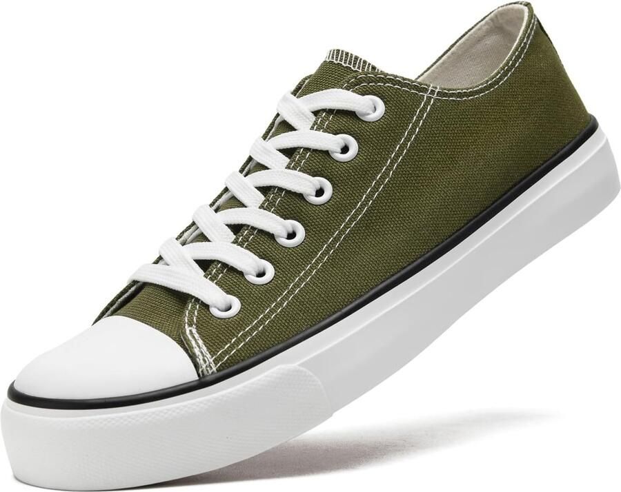 Sharllen Canvas Schoenen Lage Top Sneakers Klassieke Lace Up Trainers voor nen Canvas Plimsolls Pompen Casual Tennisschoenen