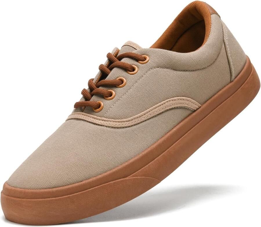 Sharllen Heren Canvas Schoenen Low Top Sneaker Casual Trainers Dikke Zool Ademend Fashion Plimsolls Pompen Tennisschoenen voor Mannen