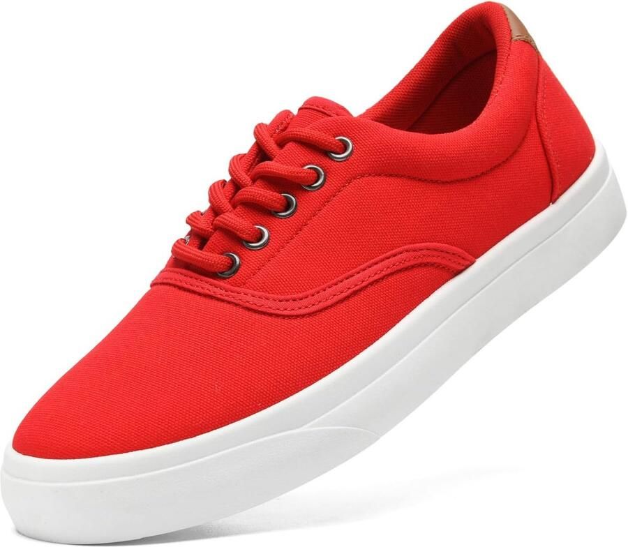 Sharllen Heren Canvas Schoenen Low Top Sneaker Casual Trainers Dikke Zool Ademend Fashion Plimsolls Pompen Tennisschoenen voor Mannen