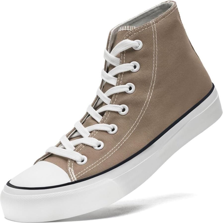 Sharllen High Top Trainers Canvas Sneakers Lace Up Canvas Schoenen voor nen Plimsolls Pompen Casual Tennis Schoenen