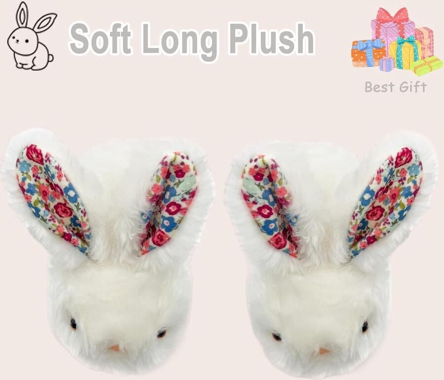 Sharllen kinderen slippers fluffy bunny slippers peuter pluche warme winter huis schoenen leuke bunny nieuwigheid dier