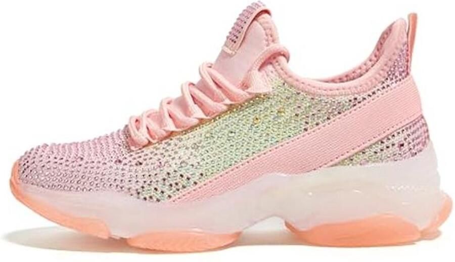 Shiny Rhinestone Slip-On Slippers voor Meisjes Lichtgewicht en Comfortabel School Schoenen met Gel Zool