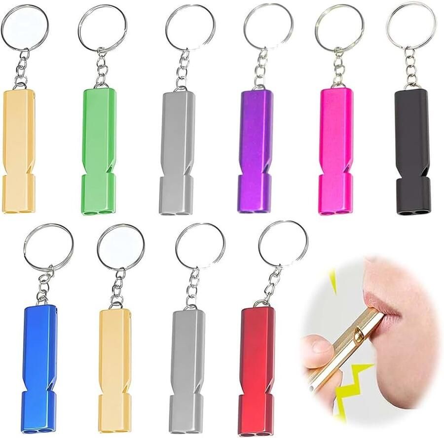 Signaalfluitje noodfluitje sportonderwijs fluitje met sleutelhanger trainer fluitje scheidsrechter fluitje metaal noodfluitje aluminium
