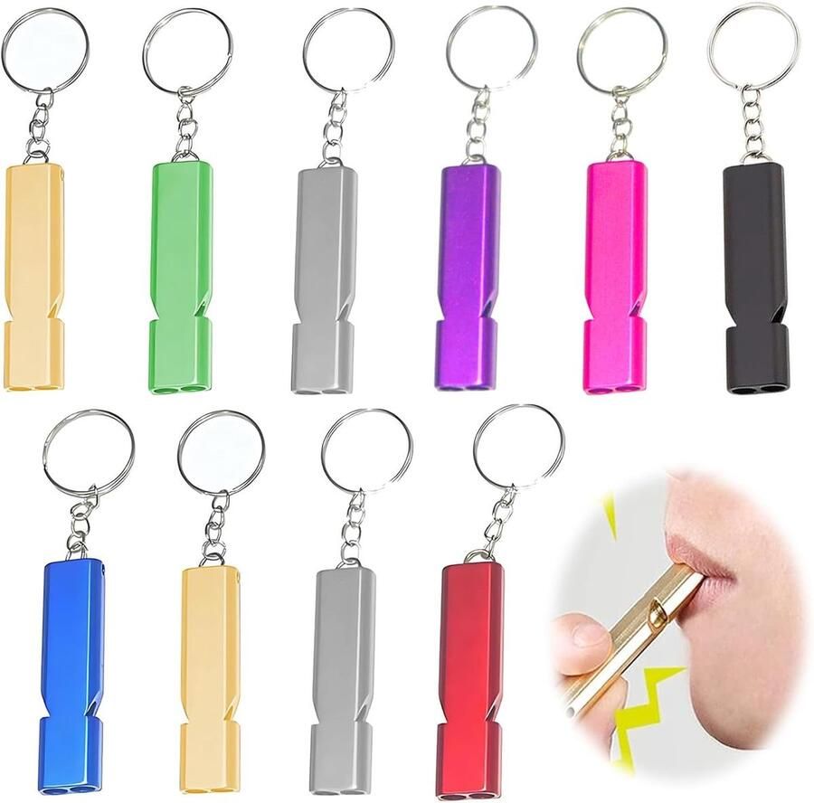 Signaalfluitje noodfluitje sportonderwijs fluitje met sleutelhanger trainer fluitje scheidsrechter fluitje metaal noodfluitje aluminium