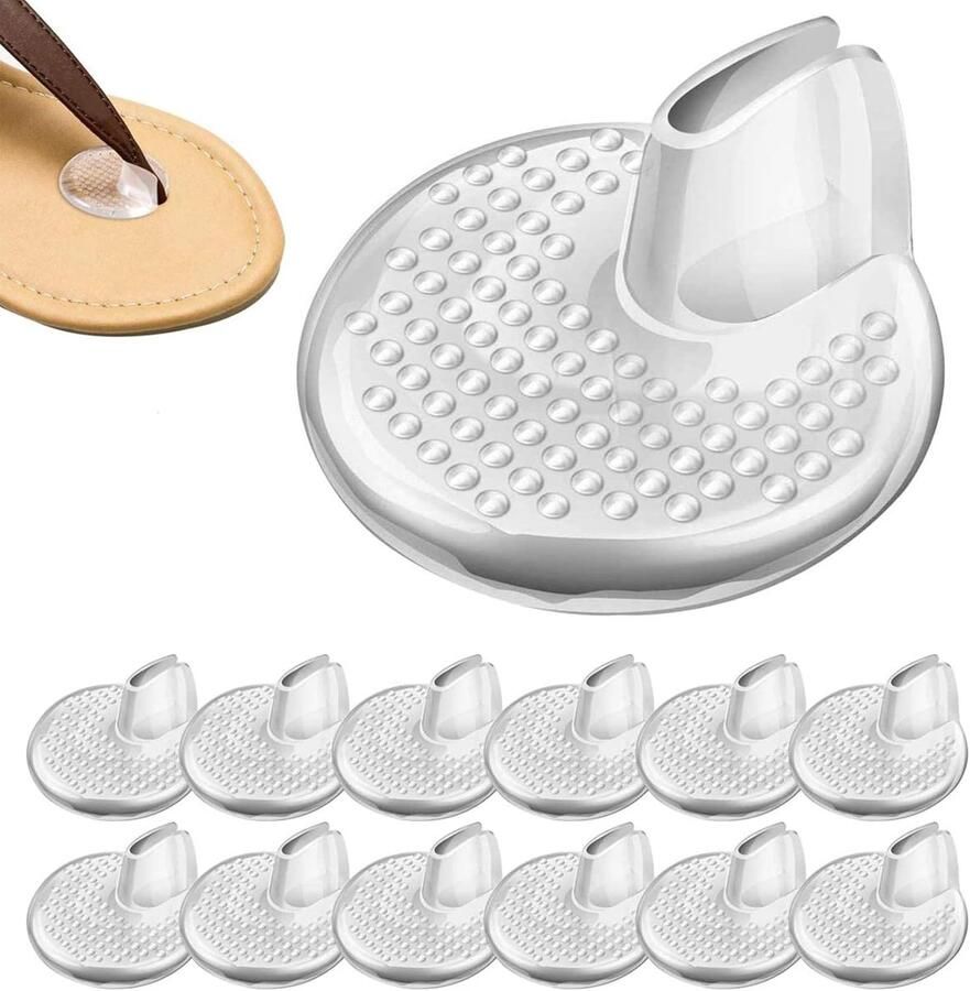 Silicone Thong Sandal Protector 6PCS Flip Flop Gel Toe Protectors Gel Cushions Slippers Clear Toe Protector Pads voor Persoonlijke Voetverzorging Comfortabele Voetbescherming