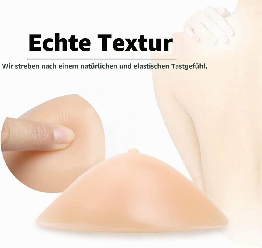 Siliconen Borstvorm Mastectomie Prothese Driehoek BH Pad Enhancer Slechts 1 Stuk Beige 600g stuk