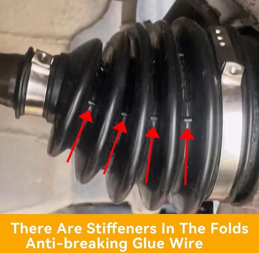 Siliconen CV laarzen auto aandrijfas beschermhoezen 2 stuks voor constante snelkoppelingen installatie gemak Zwart