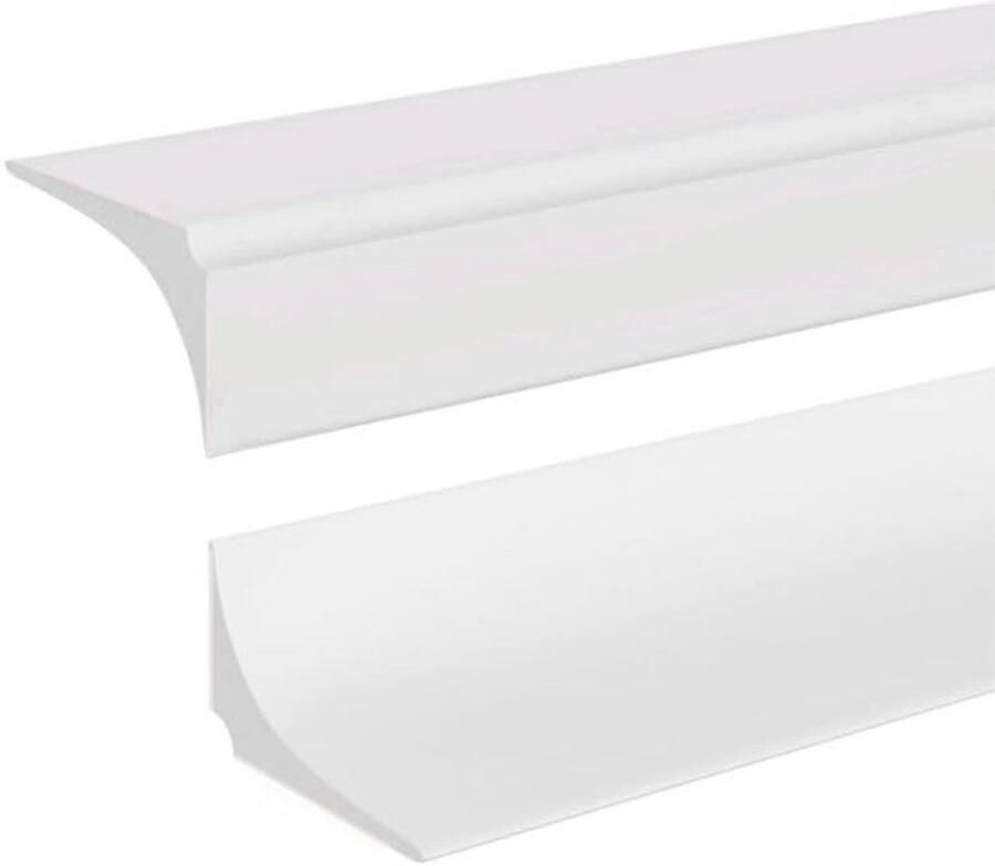Siliconen Douche Drempel Waterafscheiding Zelfklevend Waterruimte Badkamer Vloerafscheiding Afdichtingstrip Kalkwaterafhoudstrip Geen Zelfklevende Achterkant Wit(3 Meter 25mmx15)