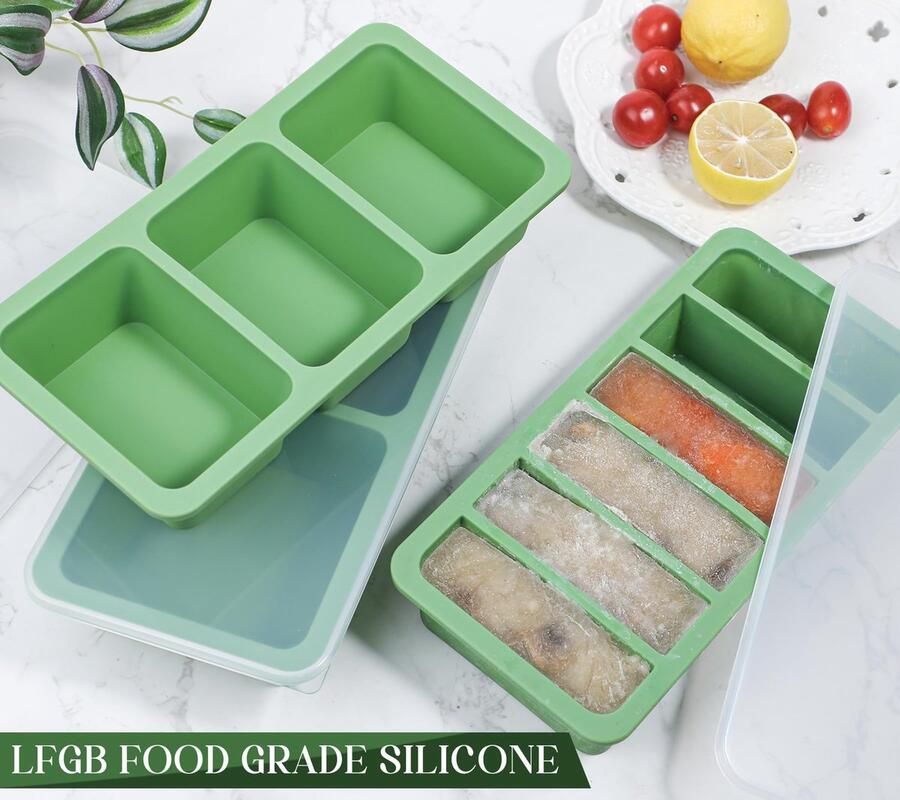 Siliconen soepvriesvormen 125 ml 250 ml 400 ml Extra grote ijsblokjesvormen om soep bouillon saus in te vriezen
